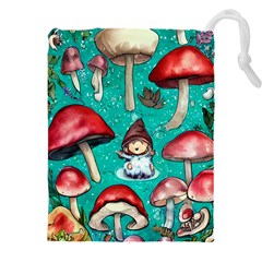 Magic Mushroom Drawstring Pouch (5xl) by GardenOfOphir