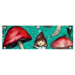 Magic Mushroom Banner And Sign 6  X 2  by GardenOfOphir