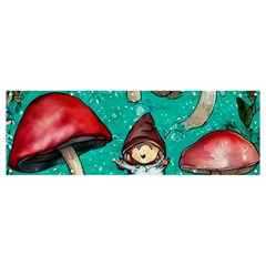 Magic Mushroom Banner And Sign 12  X 4  by GardenOfOphir