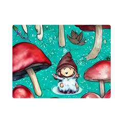 Magic Mushroom One Side Premium Plush Fleece Blanket (mini) by GardenOfOphir