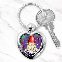 Sacred Mushroom Key Chain (heart) by GardenOfOphir