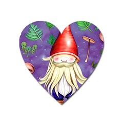 Sacred Mushroom Heart Magnet