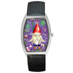 Sacred Mushroom Barrel Style Metal Watch by GardenOfOphir