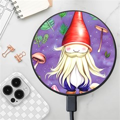 Sacred Mushroom Wireless Fast Charger(black) by GardenOfOphir