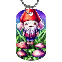 Liberty Cap Mushroom Art Dog Tag (one Side) by GardenOfOphir