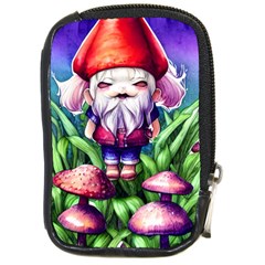 Liberty Cap Mushroom Art Compact Camera Leather Case by GardenOfOphir