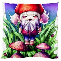 Liberty Cap Mushroom Art Standard Premium Plush Fleece Cushion Case (one Side) by GardenOfOphir