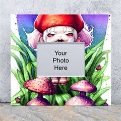 Liberty Cap Mushroom Art White Wall Photo Frame 5  X 7  by GardenOfOphir