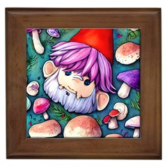 Sacred Mushroom Art Framed Tile by GardenOfOphir