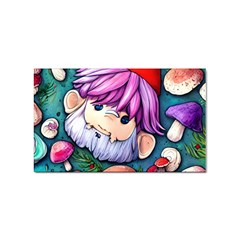 Sacred Mushroom Art Sticker (rectangular) by GardenOfOphir