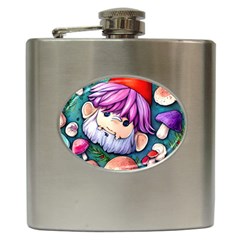 Sacred Mushroom Art Hip Flask (6 Oz)