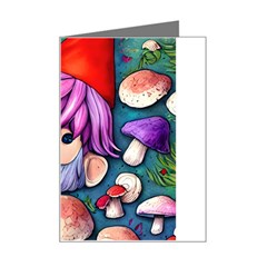 Sacred Mushroom Art Mini Greeting Card by GardenOfOphir