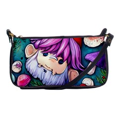 Sacred Mushroom Art Shoulder Clutch Bag by GardenOfOphir