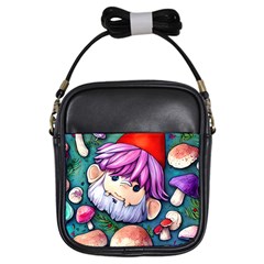 Sacred Mushroom Art Girls Sling Bag by GardenOfOphir