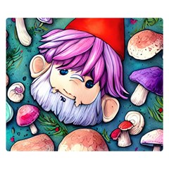 Sacred Mushroom Art Premium Plush Fleece Blanket (small) by GardenOfOphir