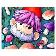 Sacred Mushroom Art Premium Plush Fleece Blanket (medium) by GardenOfOphir