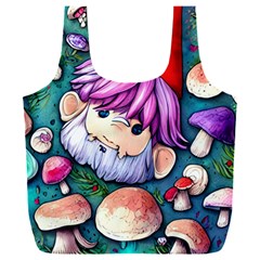 Sacred Mushroom Art Full Print Recycle Bag (xxl) by GardenOfOphir