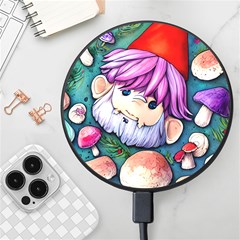 Sacred Mushroom Art Wireless Fast Charger(black) by GardenOfOphir