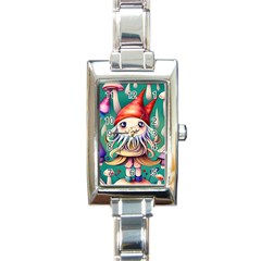 Toadstools For Charm Work Rectangle Italian Charm Watch