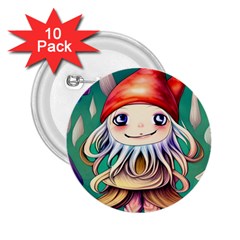 Toadstools For Charm Work 2.25  Buttons (10 pack) 