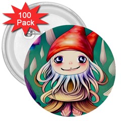 Toadstools For Charm Work 3  Buttons (100 pack) 