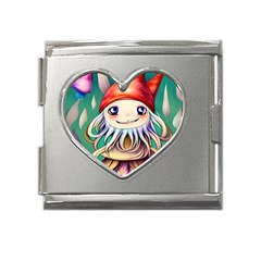 Toadstools For Charm Work Mega Link Heart Italian Charm (18mm)