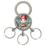 Toadstools For Charm Work 3-Ring Key Chain Front