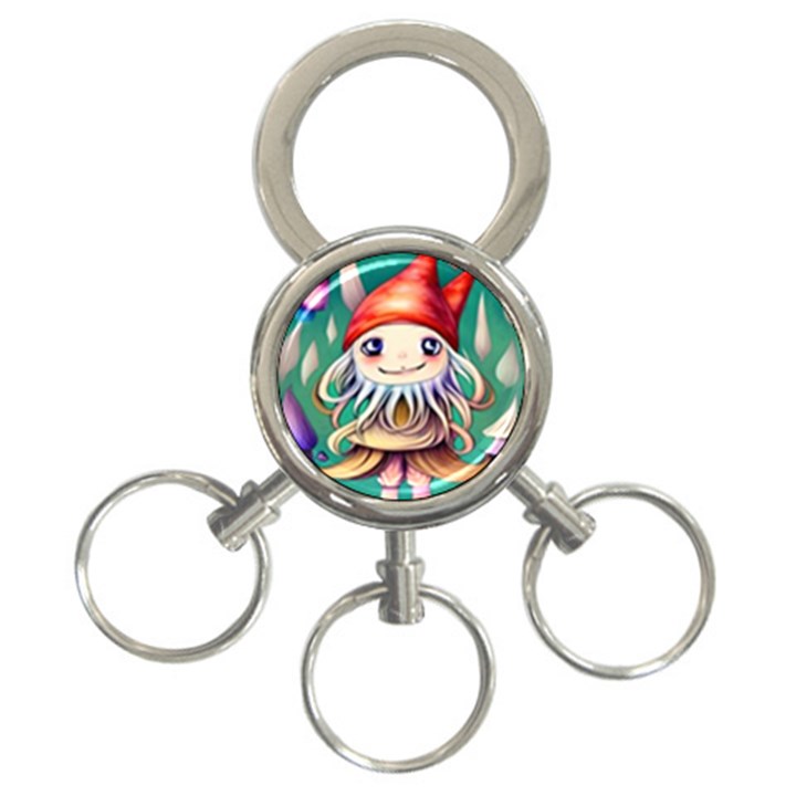 Toadstools For Charm Work 3-Ring Key Chain