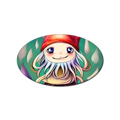 Toadstools For Charm Work Sticker (Oval)