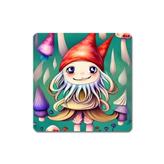 Toadstools For Charm Work Square Magnet