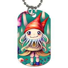 Toadstools For Charm Work Dog Tag (Two Sides)