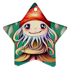 Toadstools For Charm Work Star Ornament (Two Sides)