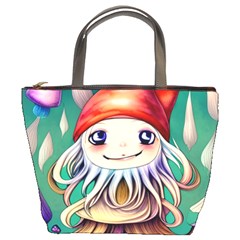 Toadstools For Charm Work Bucket Bag