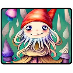 Toadstools For Charm Work Fleece Blanket (Medium)