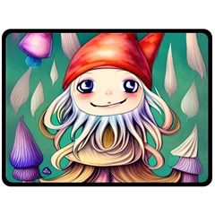 Toadstools For Charm Work Fleece Blanket (Large)