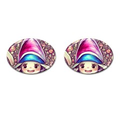 Magic Mushrooms For Conjuring Cufflinks (oval) by GardenOfOphir