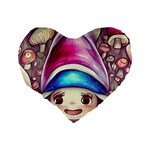 Magic Mushrooms For Conjuring Standard 16  Premium Heart Shape Cushions Back