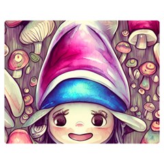 Magic Mushrooms For Conjuring One Side Premium Plush Fleece Blanket (medium) by GardenOfOphir