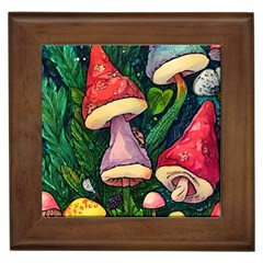 Sacred Mushrooms For Necromancy Framed Tile by GardenOfOphir