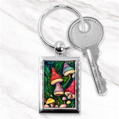 Sacred Mushrooms For Necromancy Key Chain (rectangle) by GardenOfOphir