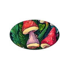 Sacred Mushrooms For Necromancy Sticker Oval (100 Pack) by GardenOfOphir