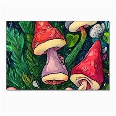 Sacred Mushrooms For Necromancy Postcard 4 x 6  (pkg Of 10) by GardenOfOphir