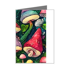 Sacred Mushrooms For Necromancy Mini Greeting Card by GardenOfOphir