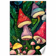 Sacred Mushrooms For Necromancy Canvas 24  X 36  by GardenOfOphir