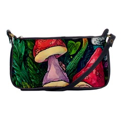 Sacred Mushrooms For Necromancy Shoulder Clutch Bag by GardenOfOphir