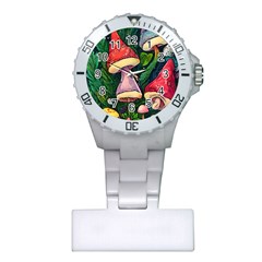 Sacred Mushrooms For Necromancy Plastic Nurses Watch by GardenOfOphir