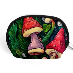 Sacred Mushrooms For Necromancy Accessory Pouch (medium) by GardenOfOphir