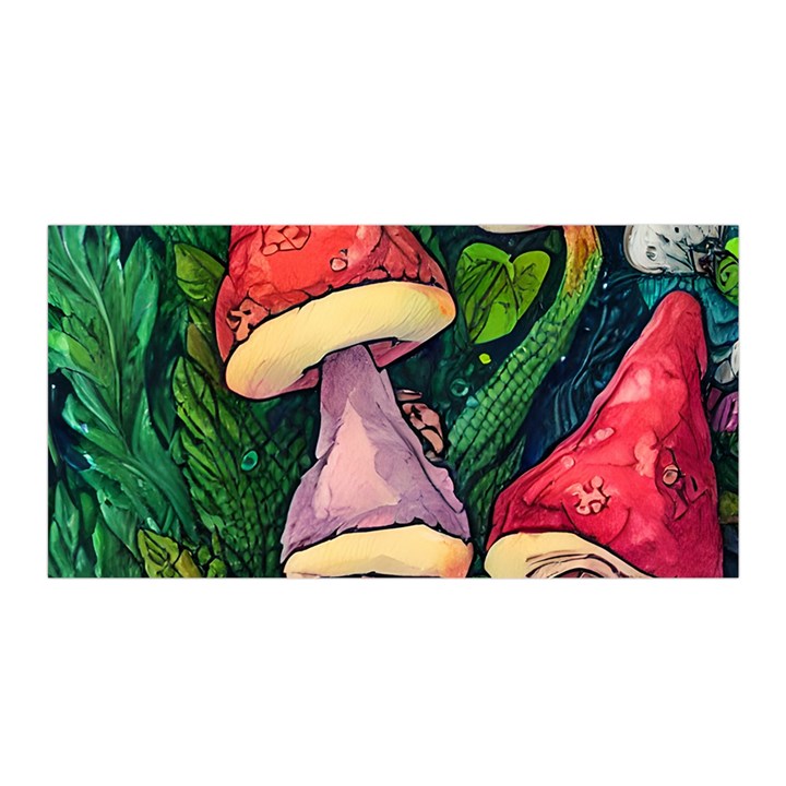 Sacred Mushrooms For Necromancy Satin Wrap 35  x 70 