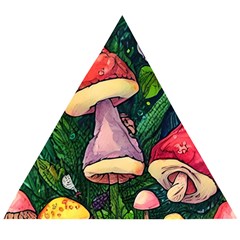 Sacred Mushrooms For Necromancy Wooden Puzzle Triangle by GardenOfOphir