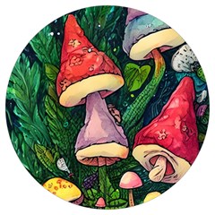 Sacred Mushrooms For Necromancy Round Trivet by GardenOfOphir